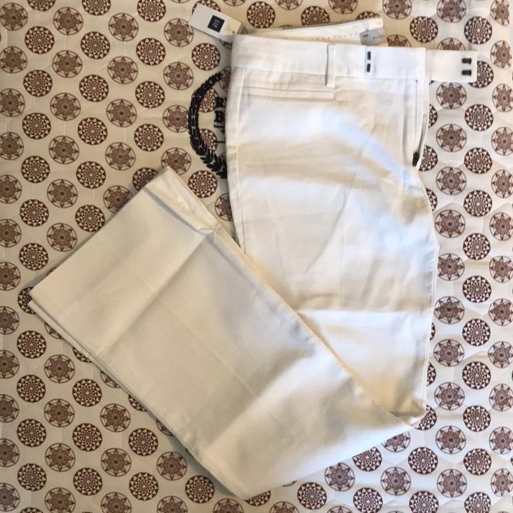 Gap Modern Boot Dress Pants White Size 2A NWT